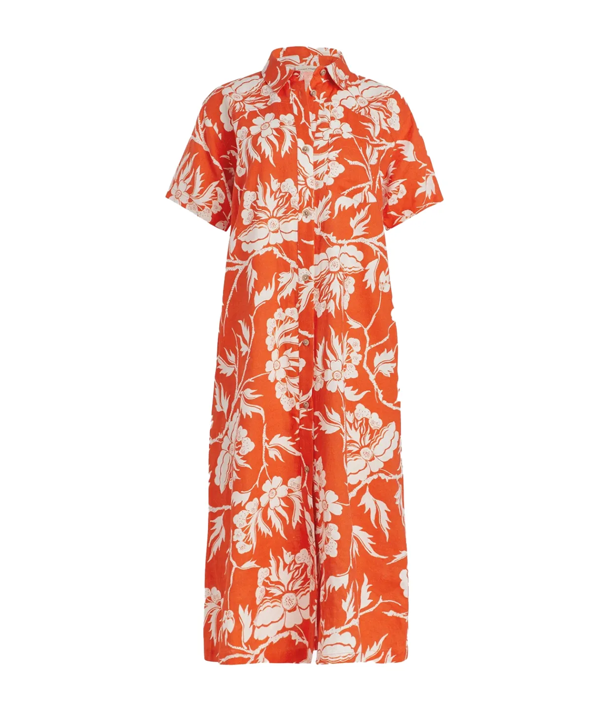 Mara Hoffman Abbie Shirtdress in Poppy White Sale