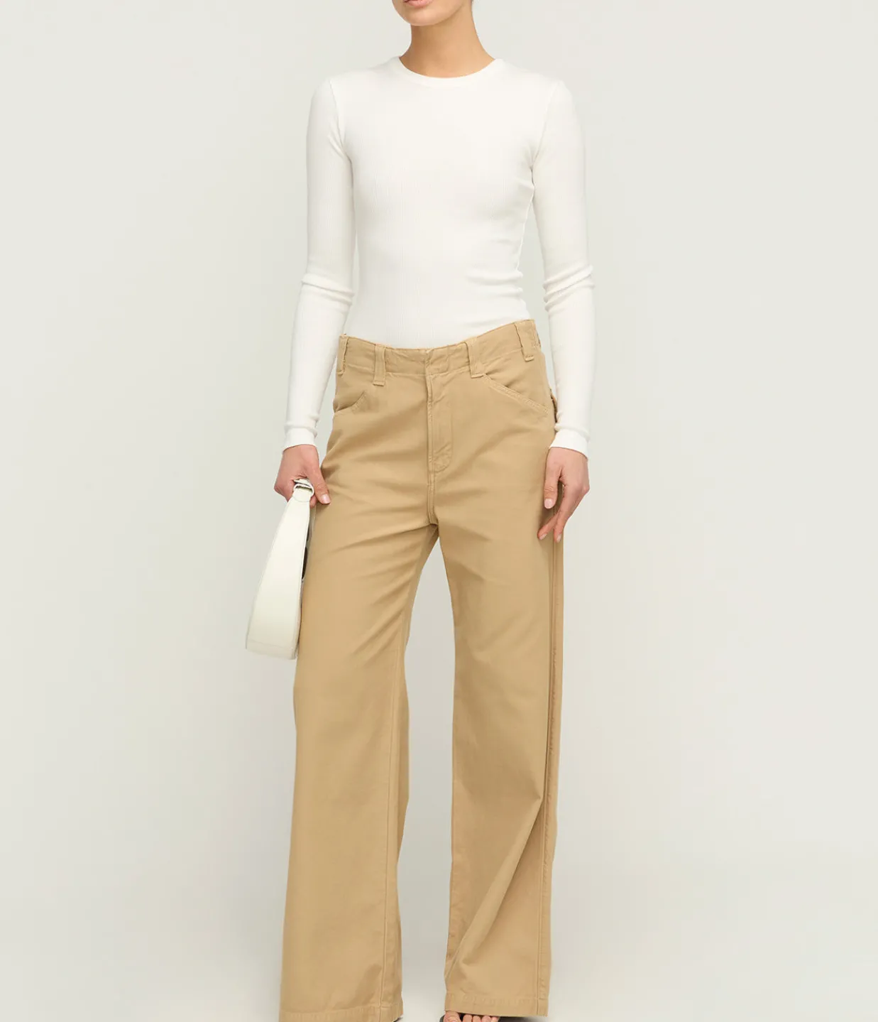 Citizens of Humanity Adeline Long Sleeved Top in Soft White Hot
