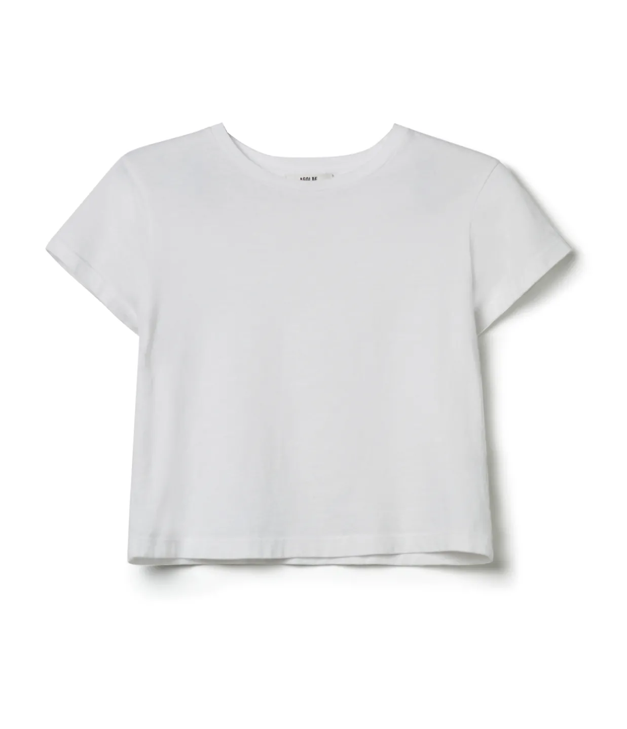 Agolde Adine Cropped Tee in White Outlet