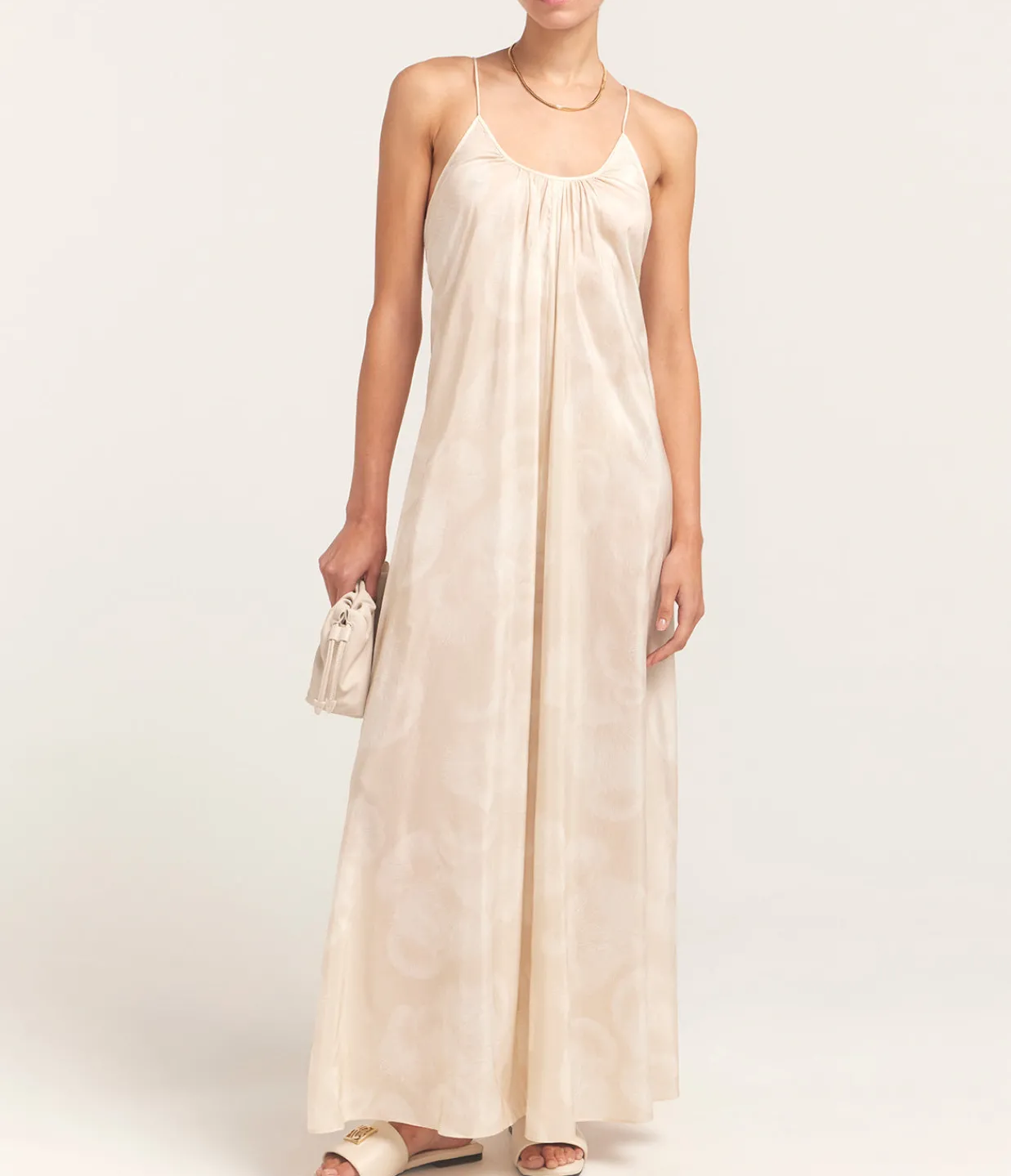 Anine Bing Aida Maxi Dress in Oat Mushroom Sale