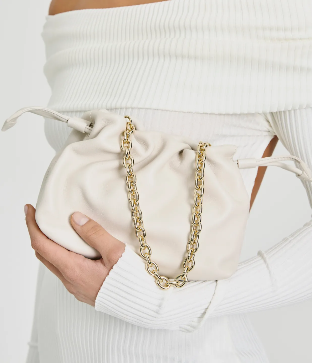 Studio Amelia Alexandra Petite Clutch in Stone New