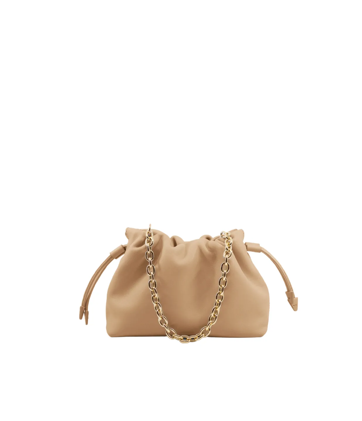 Studio Amelia Alexandra Petite Drawstring Bag in Beige New