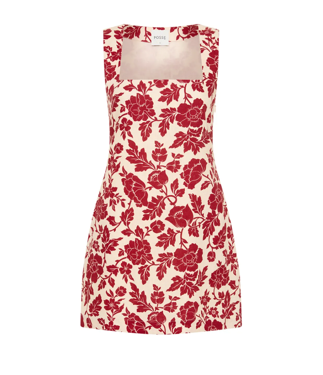Posse Alice Mini Dress in Deep Red and Oat Hot
