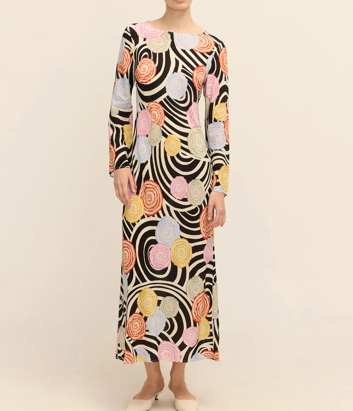 Rixo Alondra Long Sleeve Dress in Whirlpool Floral Sale