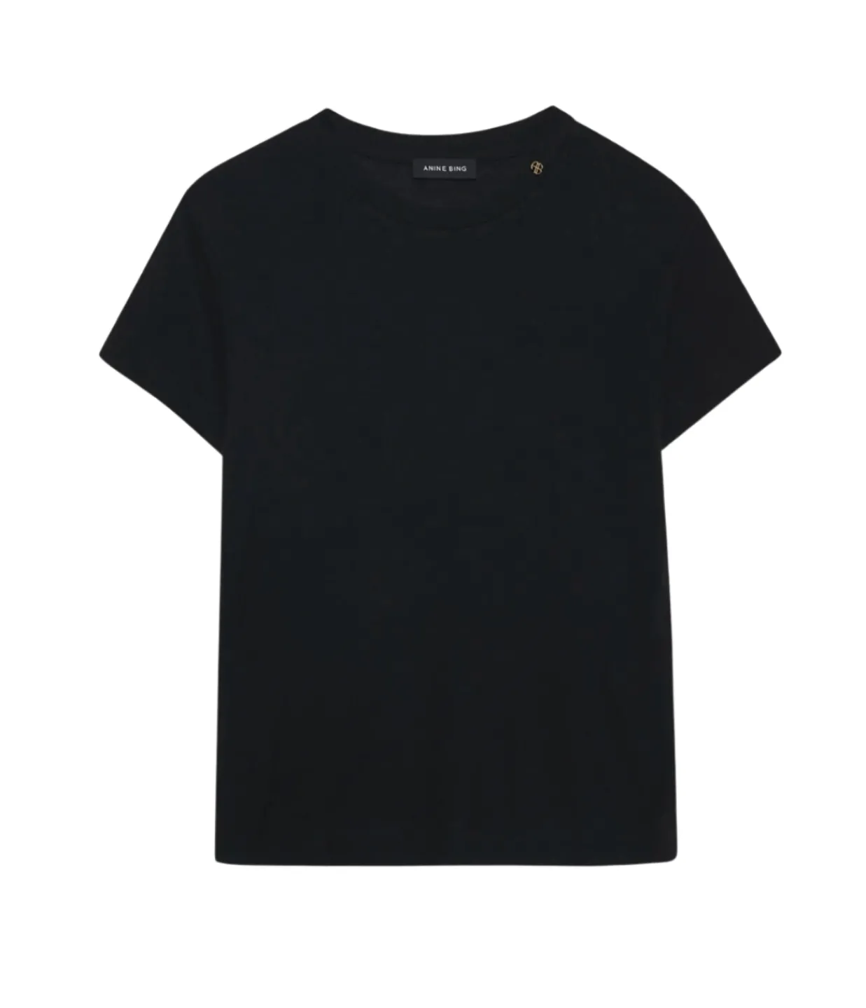 Anine Bing Amani Tee in Black Cashmere Blend Cheap