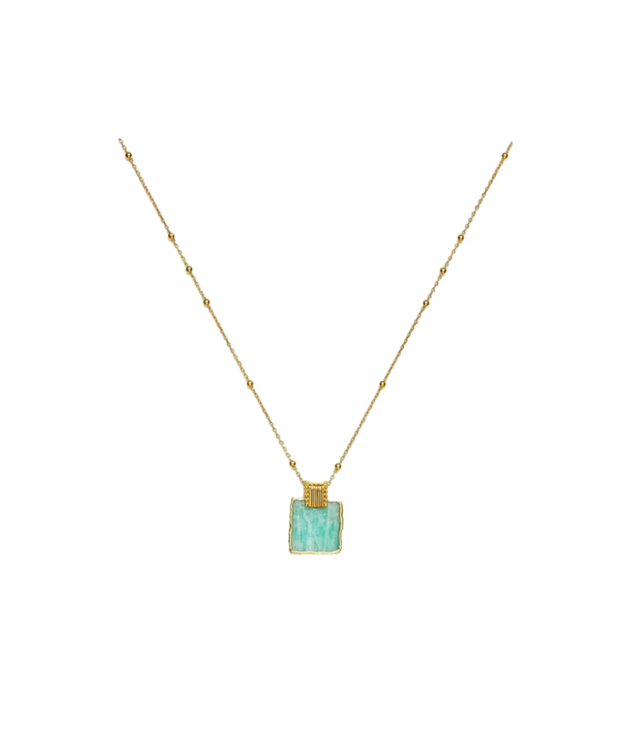 Missoma Amazonite Lena Necklace in Gold Clearance
