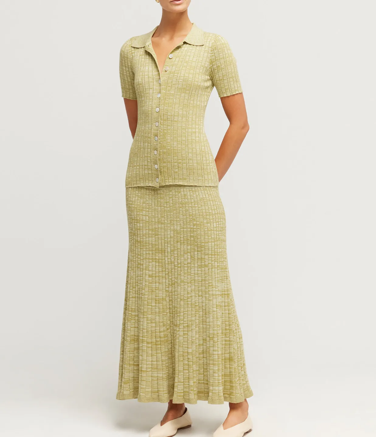 Anna Quan Amber Maxi Skirt in Pesto Store