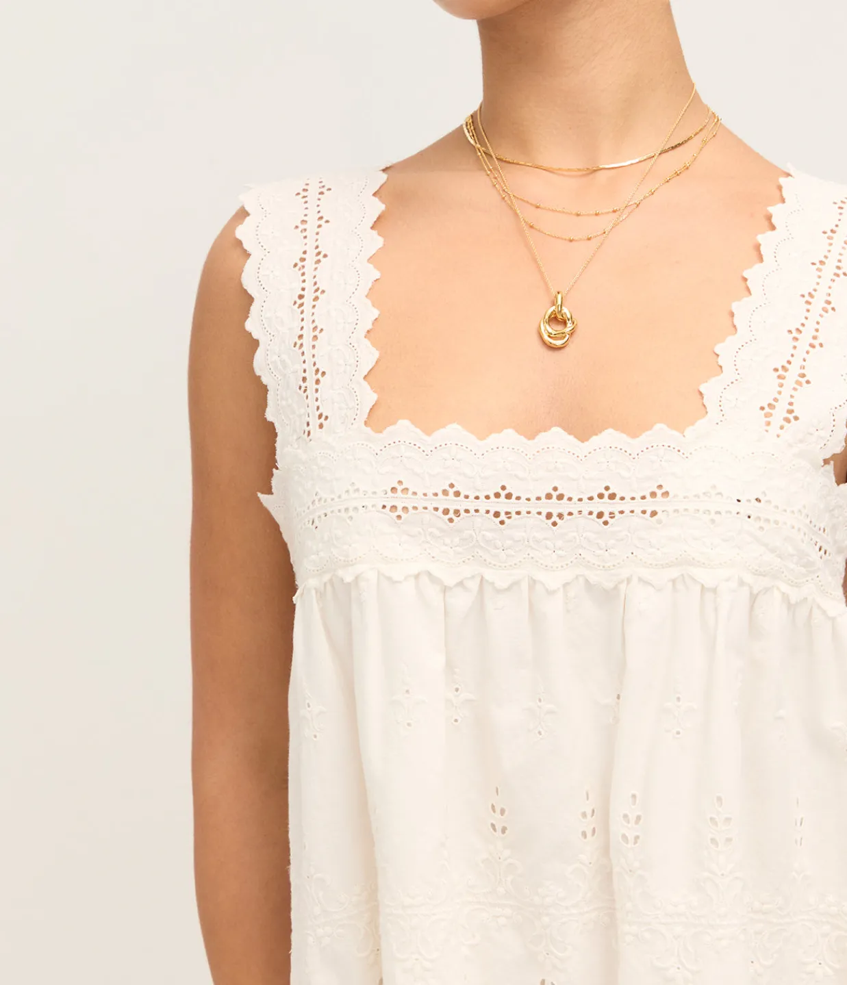 Posse Amelia Mini Dress in Vintage White Best