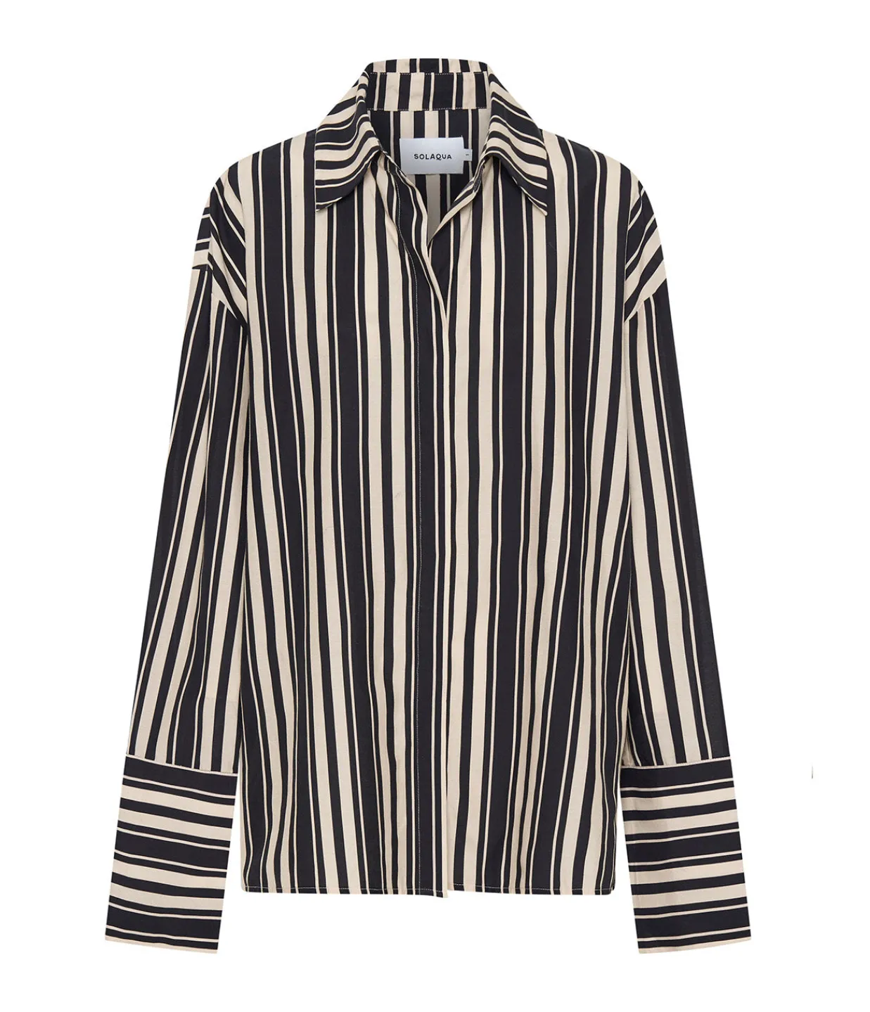 Solaqua Amelie Silk Blend Shirt in Cinque Stripe Store