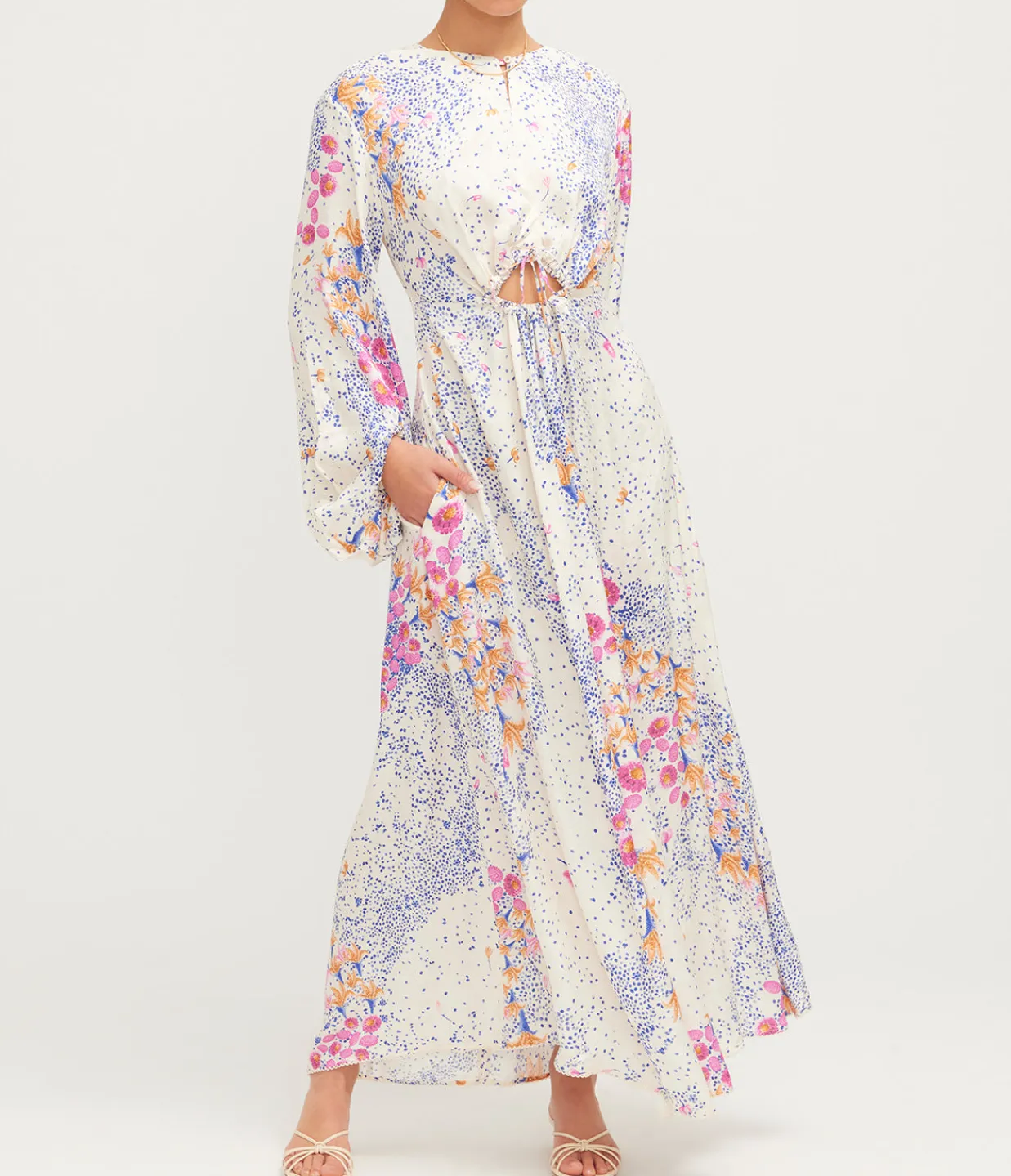 Agua by Agua Bendita Antonieta Maxi Kaftan in Capullo Cheap