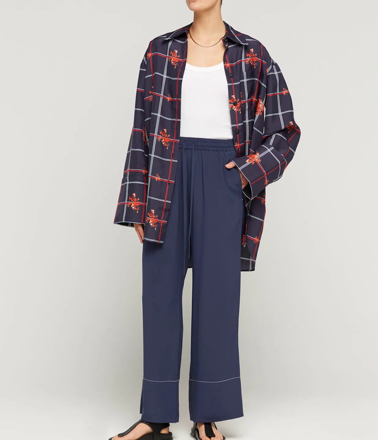 Lee Mathews Anya Shirt in Navy Fashion