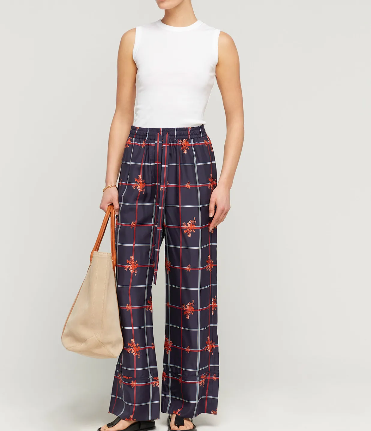 Lee Mathews Anya Wide Leg Pant in Ink Floral Online