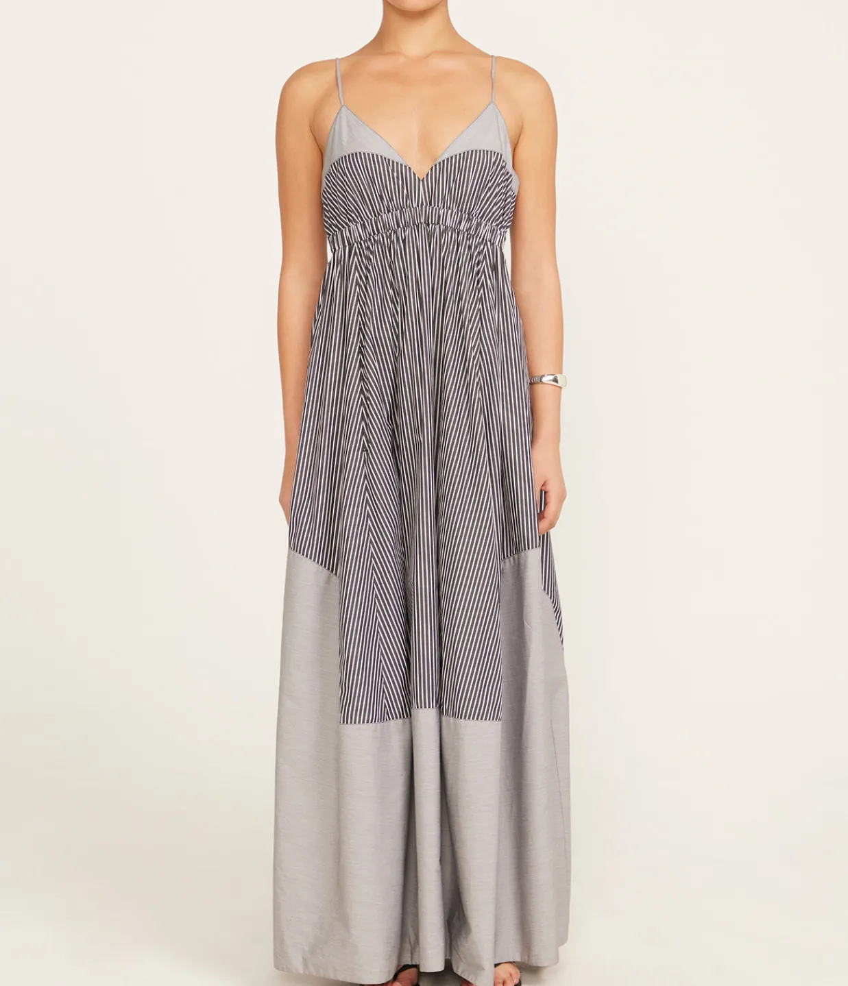 Lee Mathews Ashton Cami Dress in Charcoal stripe Best Sale