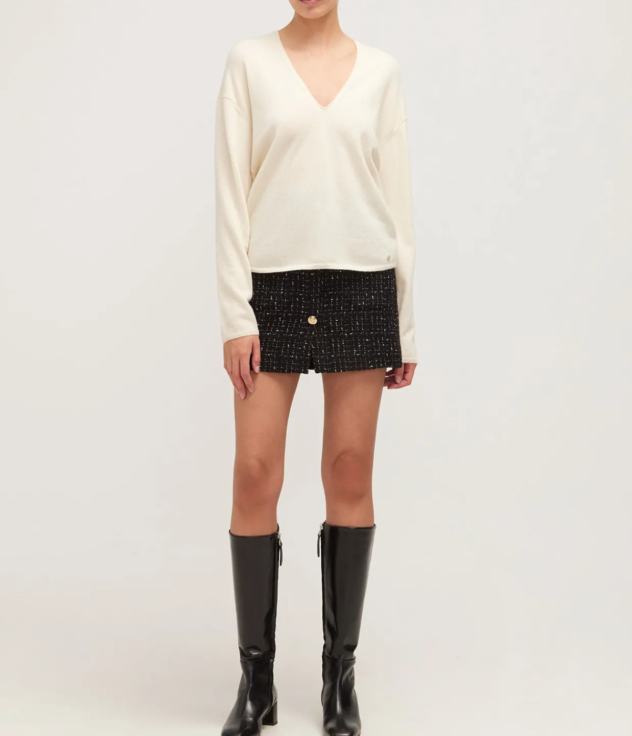 Anine Bing Athena Sweater in Ecru Sale