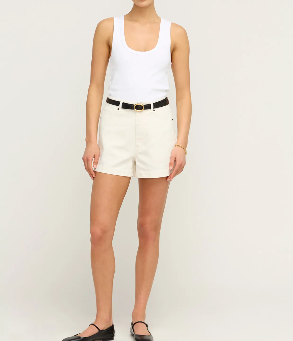Posse Bailey Denim Short in Vintage White Best