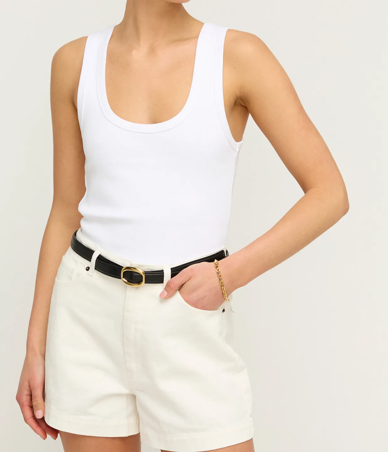 Posse Bailey Denim Short in Vintage White Best