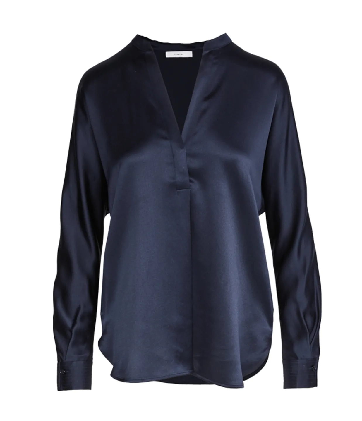 Vince Band Collar Blouse in Coastal Flash Sale