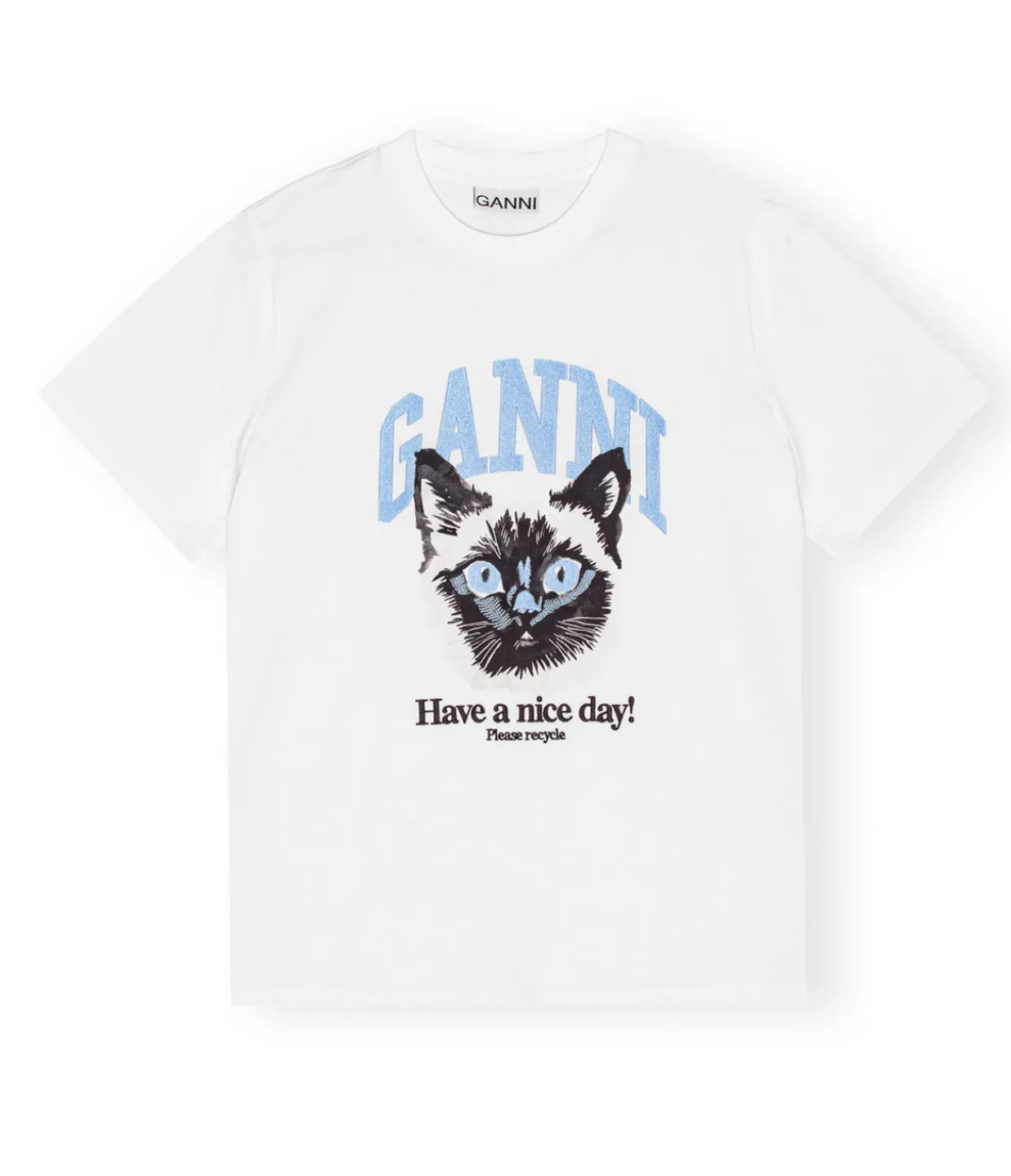 Ganni Basic Jersey Cat Relaxed T-shirt Store