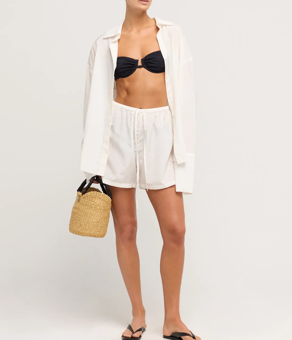 Solaqua Beau Silk Blend Short in Ivory Online