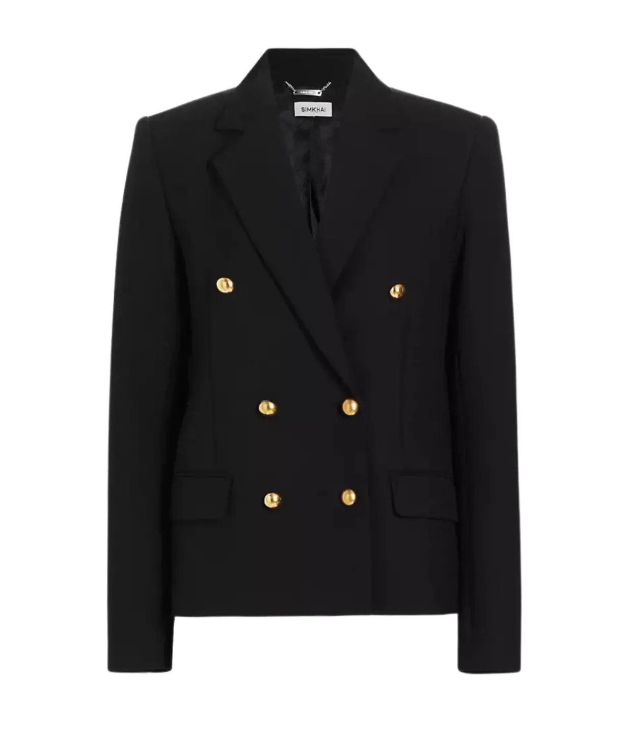 Simkhai Becky Double Breasted Blazer in Black Hot