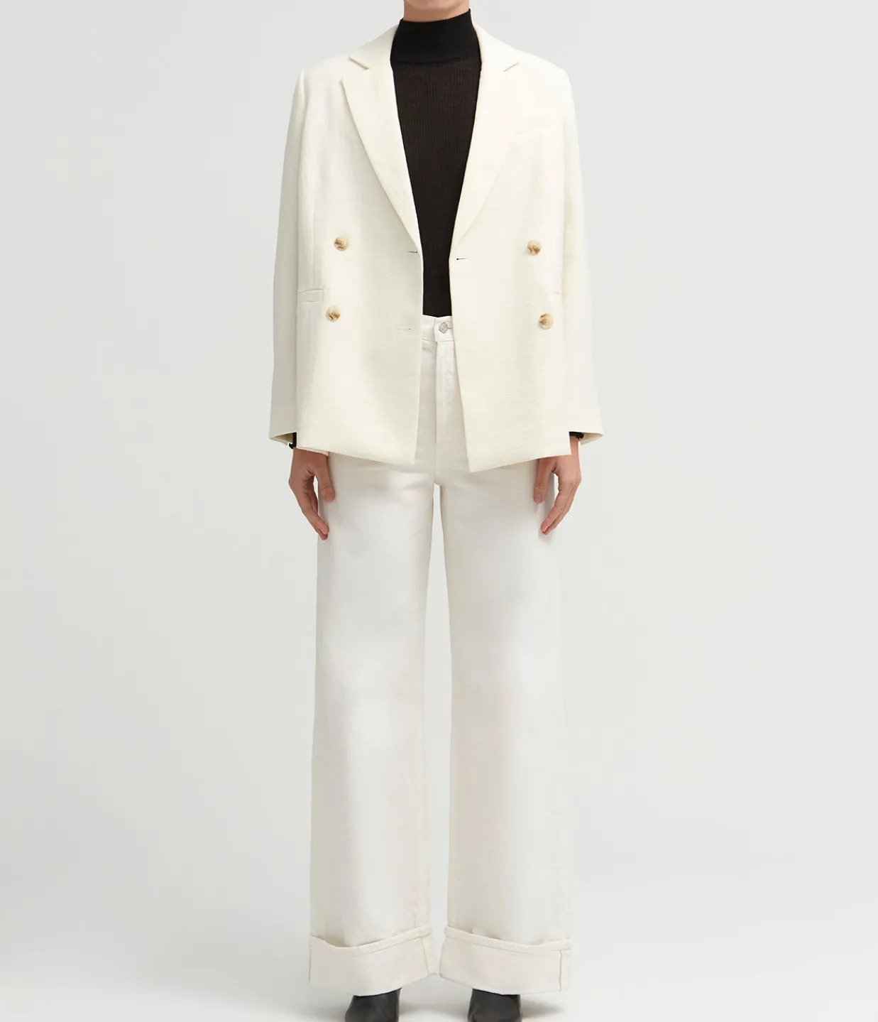 A.Emery Belen Double Breasted Blazer in Oyster Store