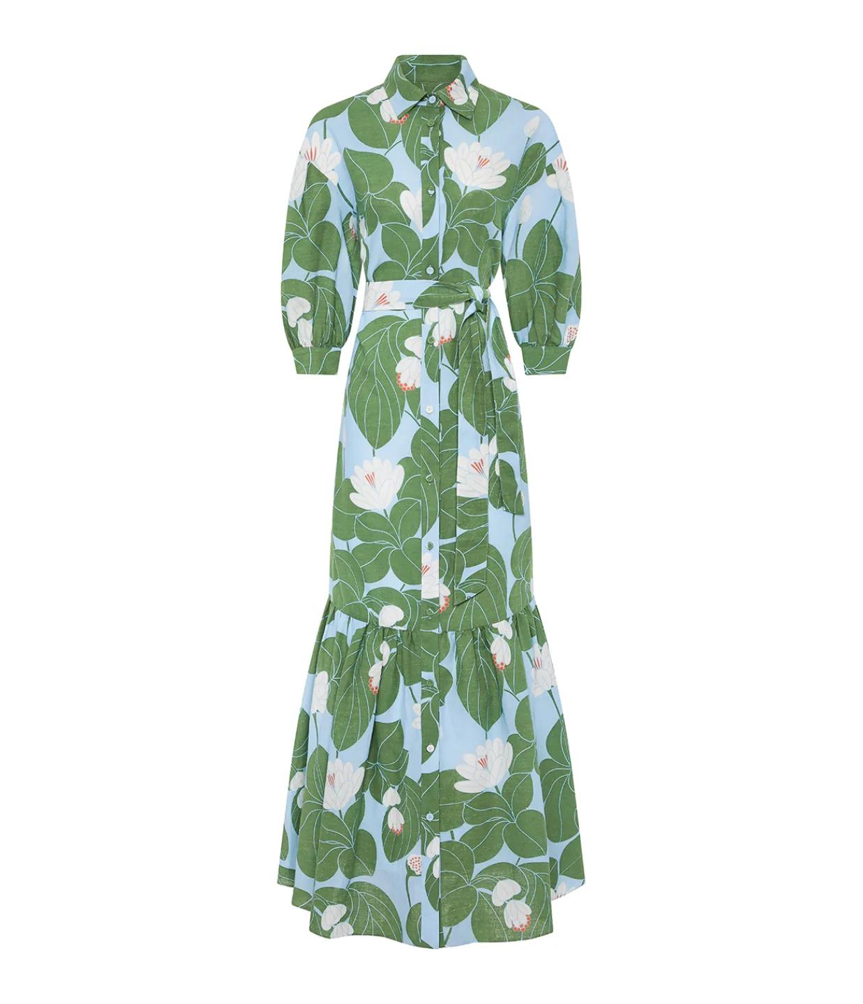 Borgo De Nor Bianca Shirtdress in Waterlily Green Fashion