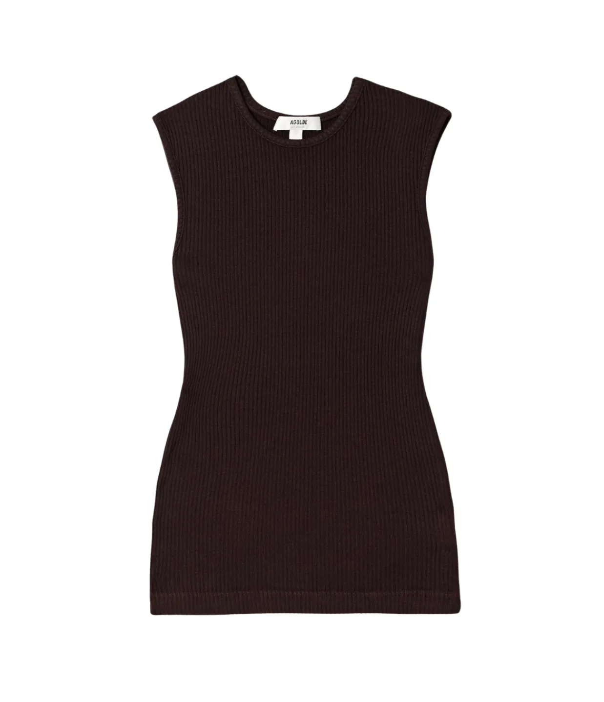 Agolde Binx Tank in Burgundy Brown Clearance