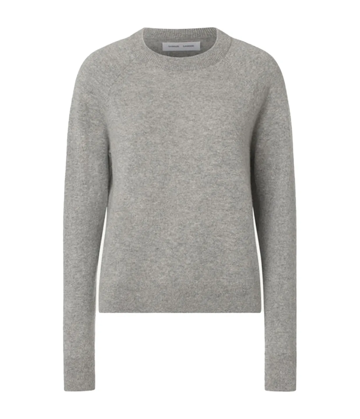 Samsoe Samsoe Boston Round Neck Sweater in Grey Melange Cheap