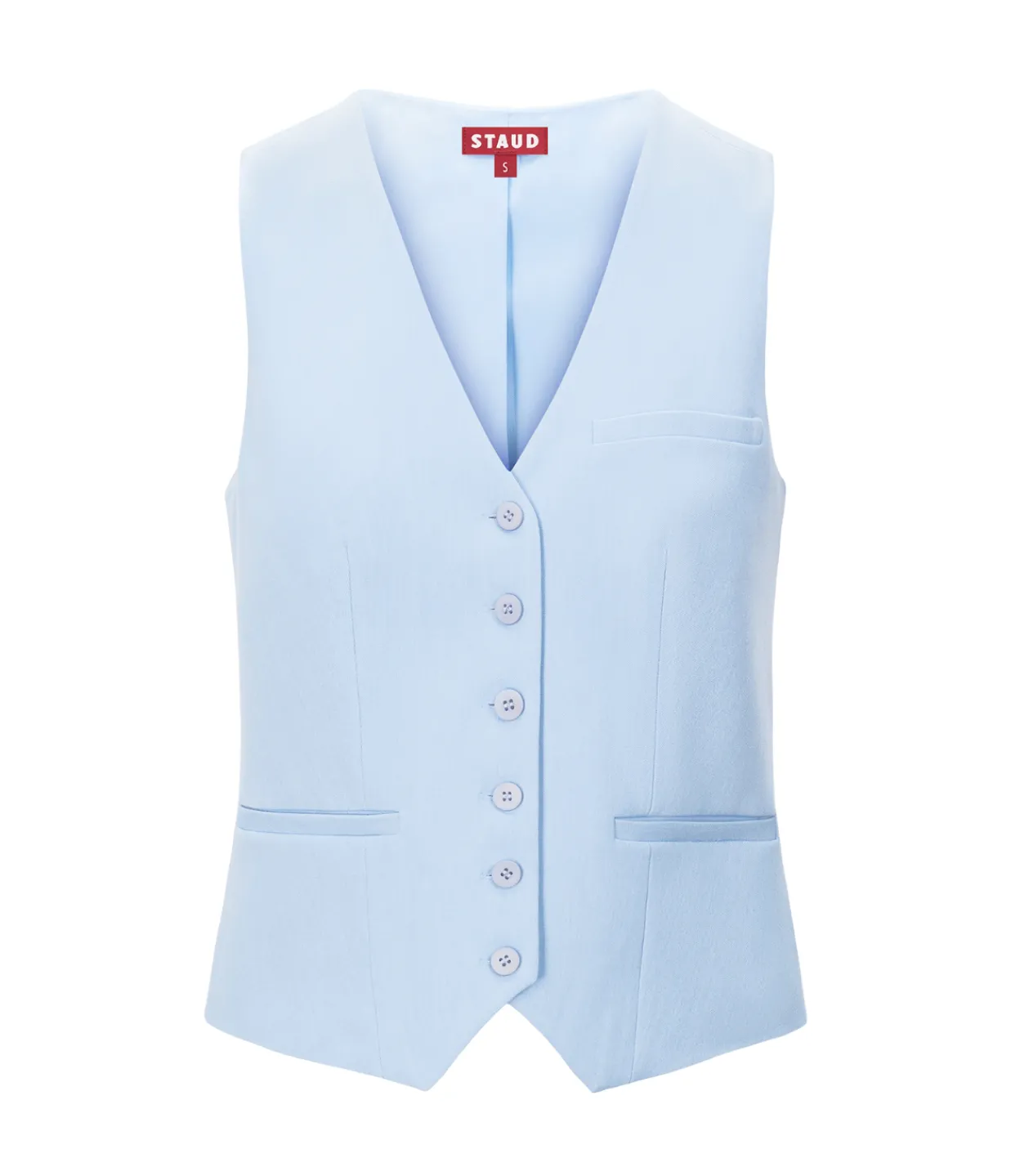 Staud Brett Vest in Periwinkle Fashion