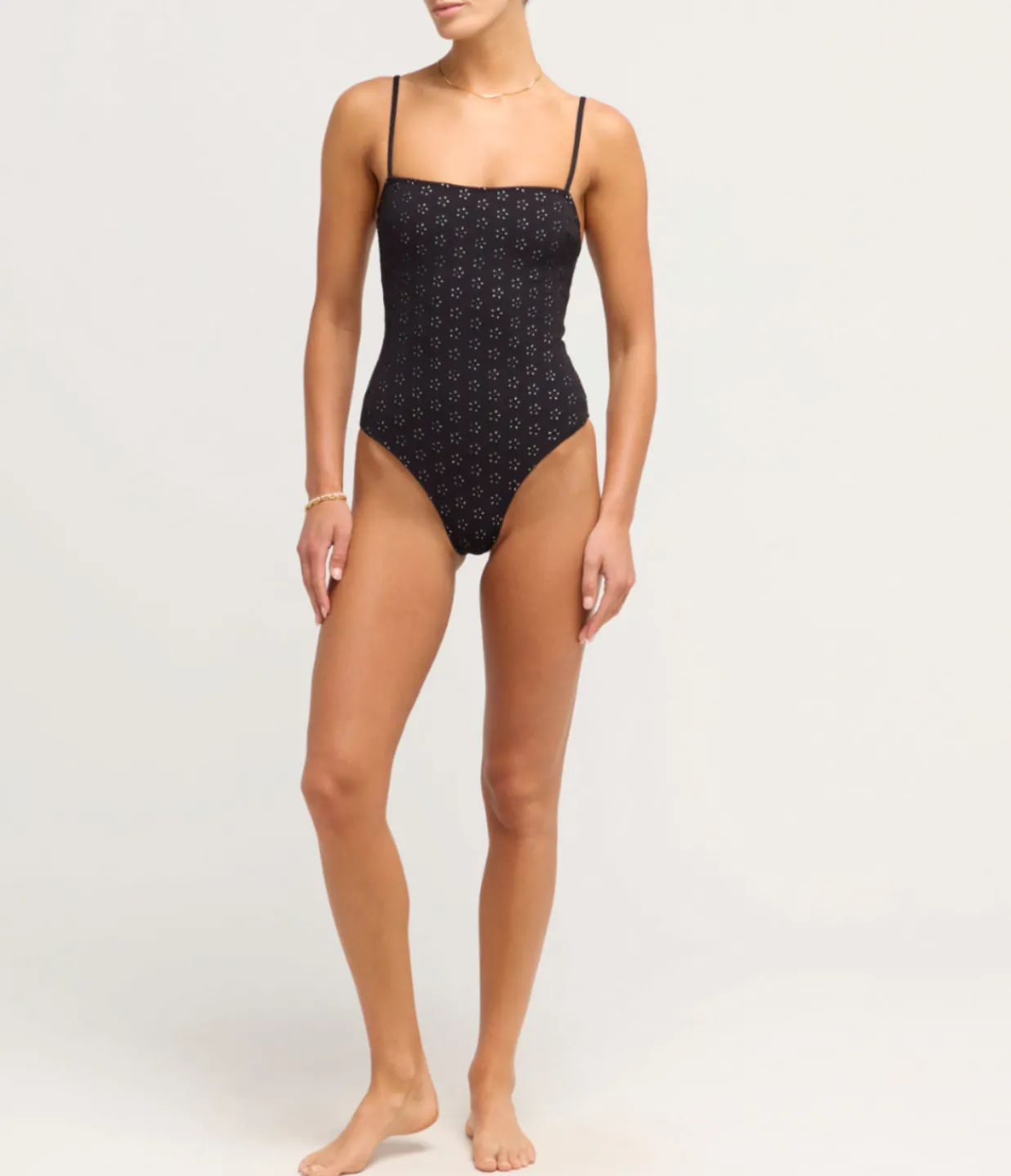 Peony Broderie One Piece in Noir Sale
