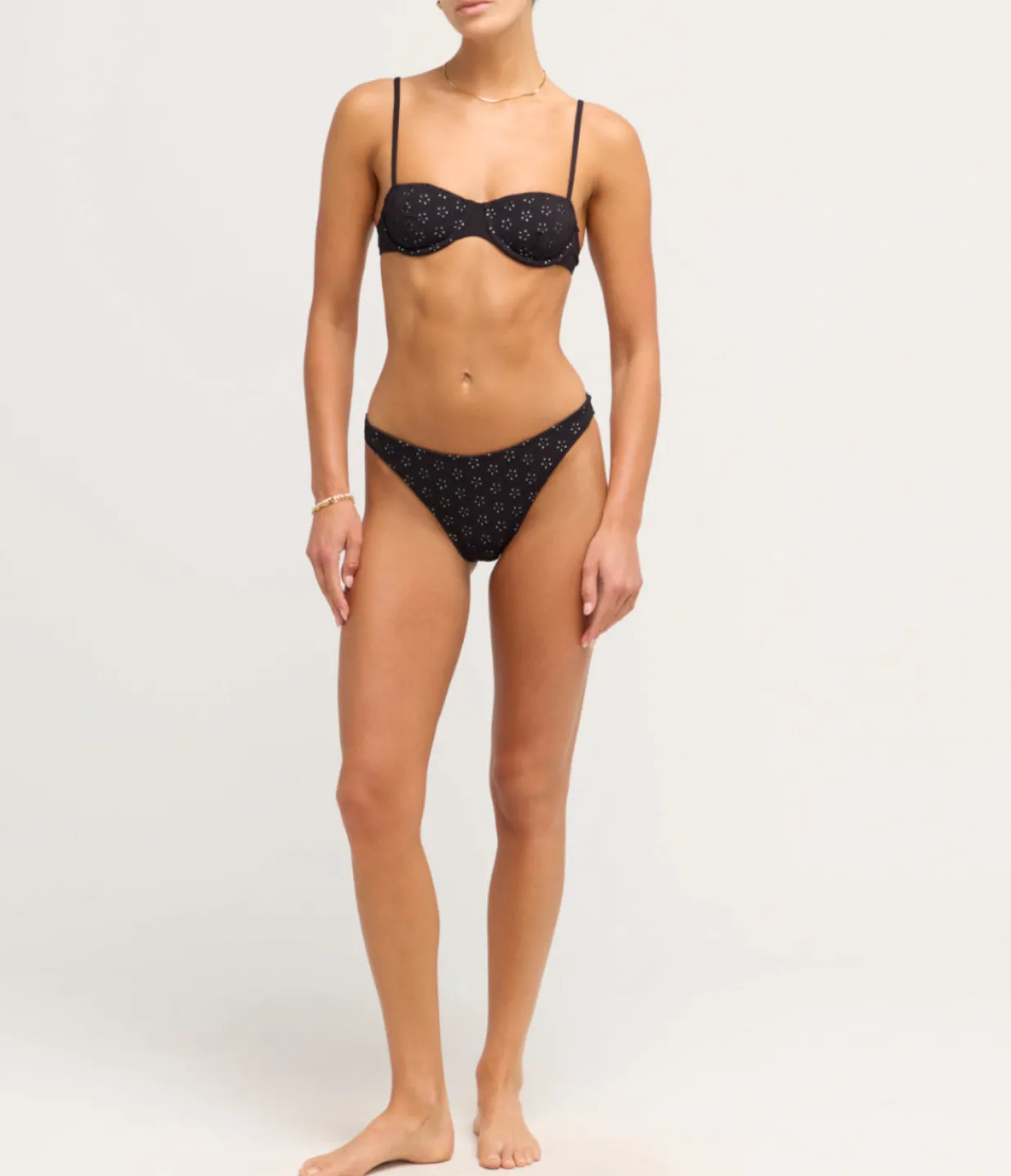 Peony Broderie Pant in Noir New