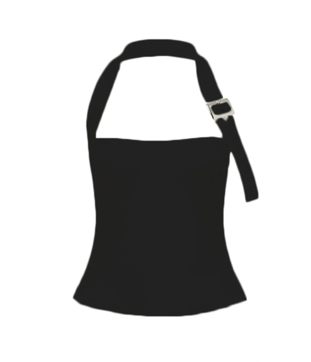 Maison Essentiele Buckle Halter Top in Black Online