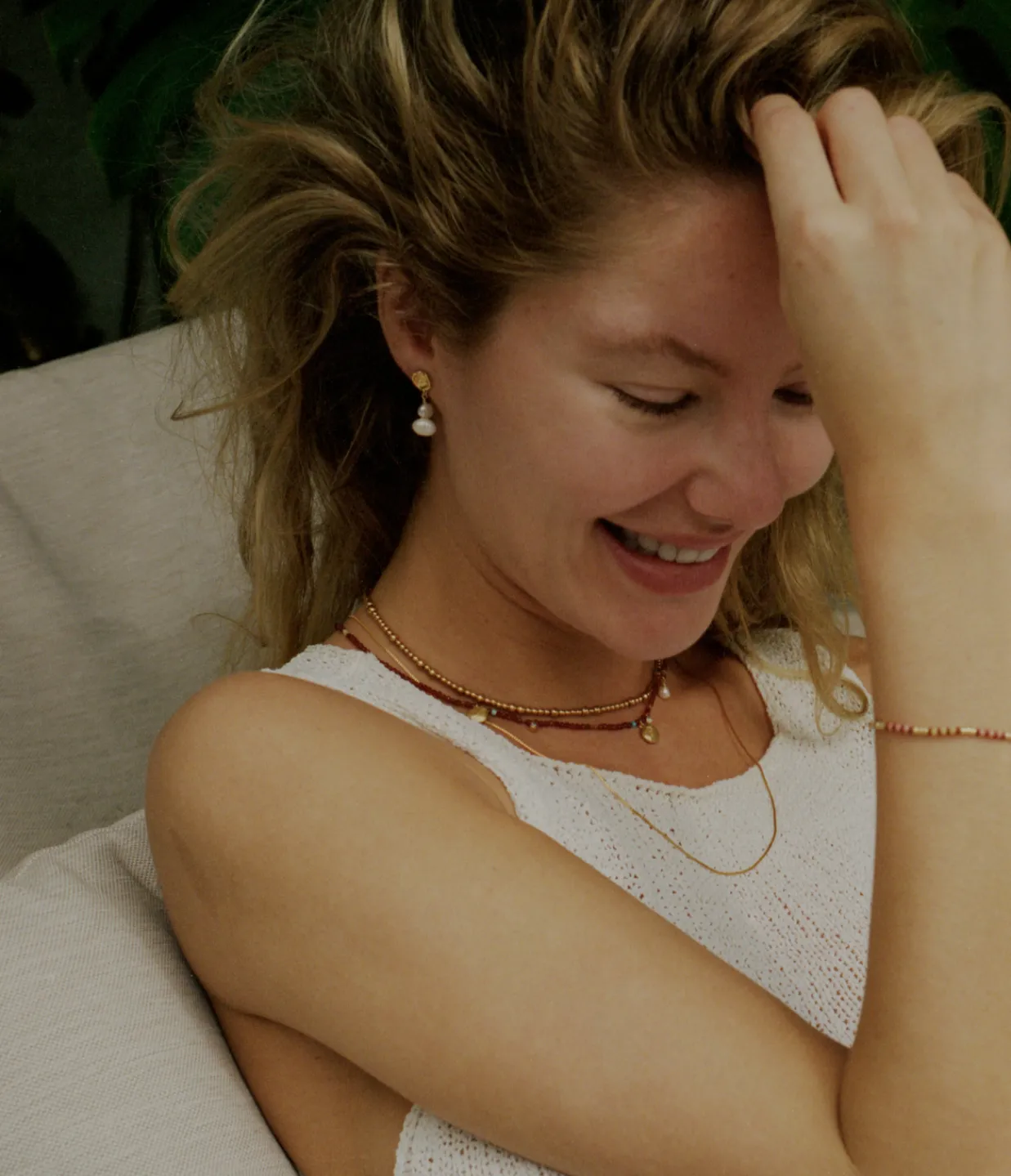 Anni Lu Bundoran Bracelet in Terracotta Hot