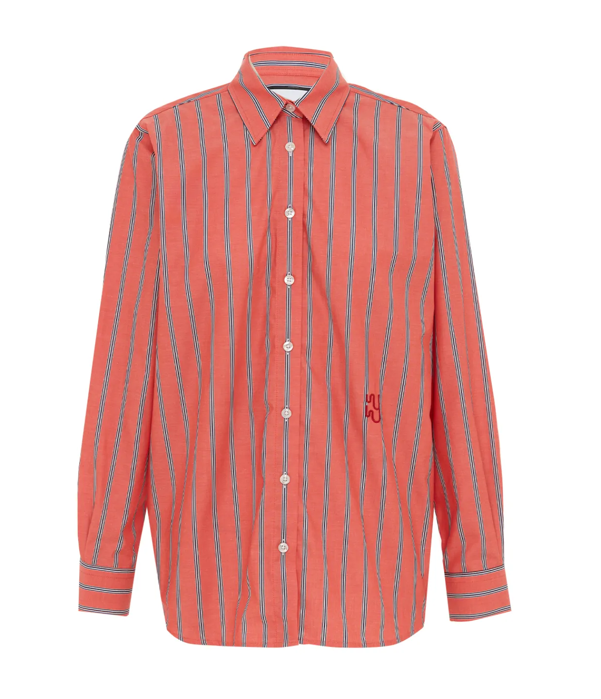 Yaitte Buoy Shirt in Coral Stripe Cheap