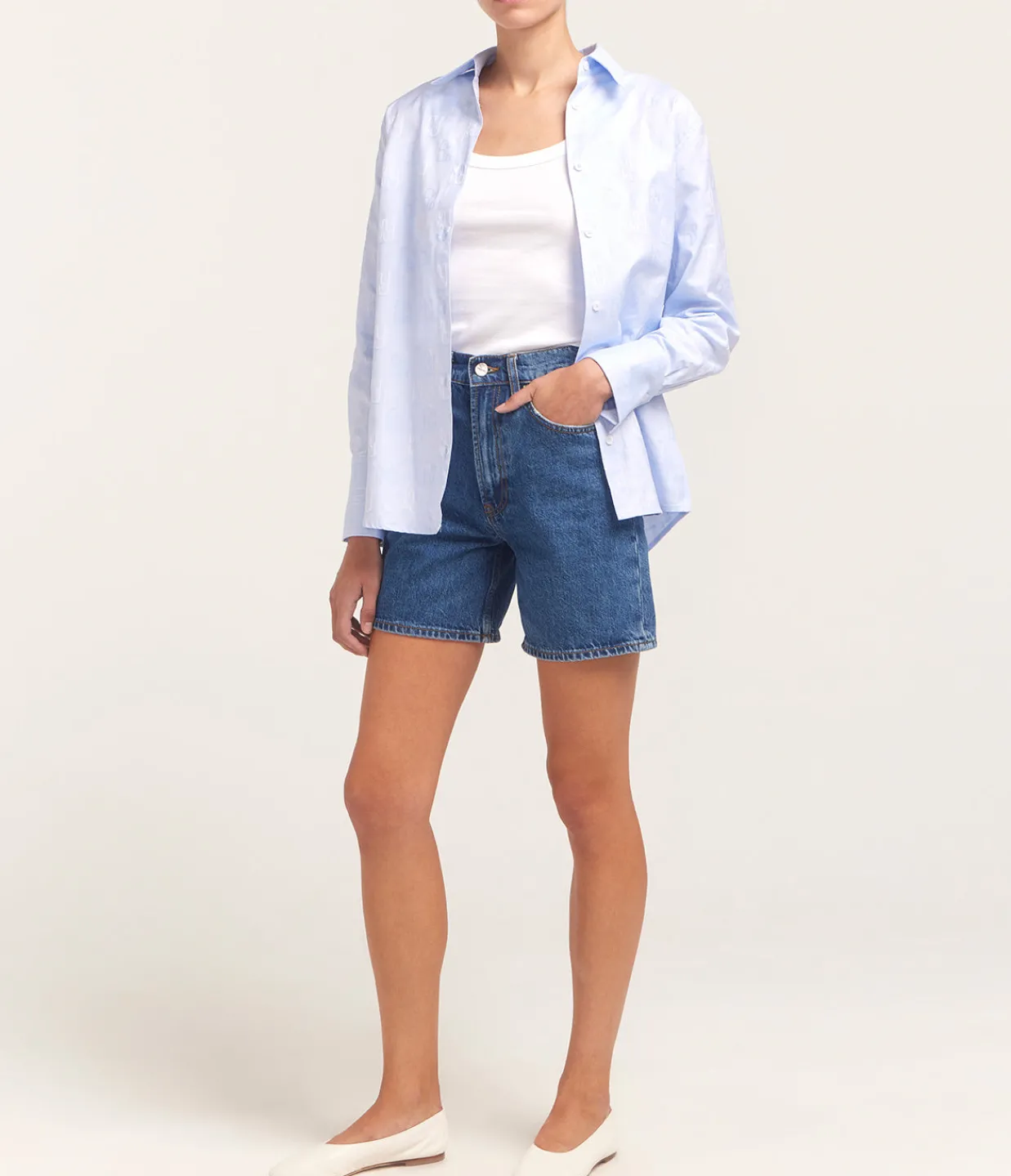 Yaitte Buoy Shirt in Jacquard Blue Outlet
