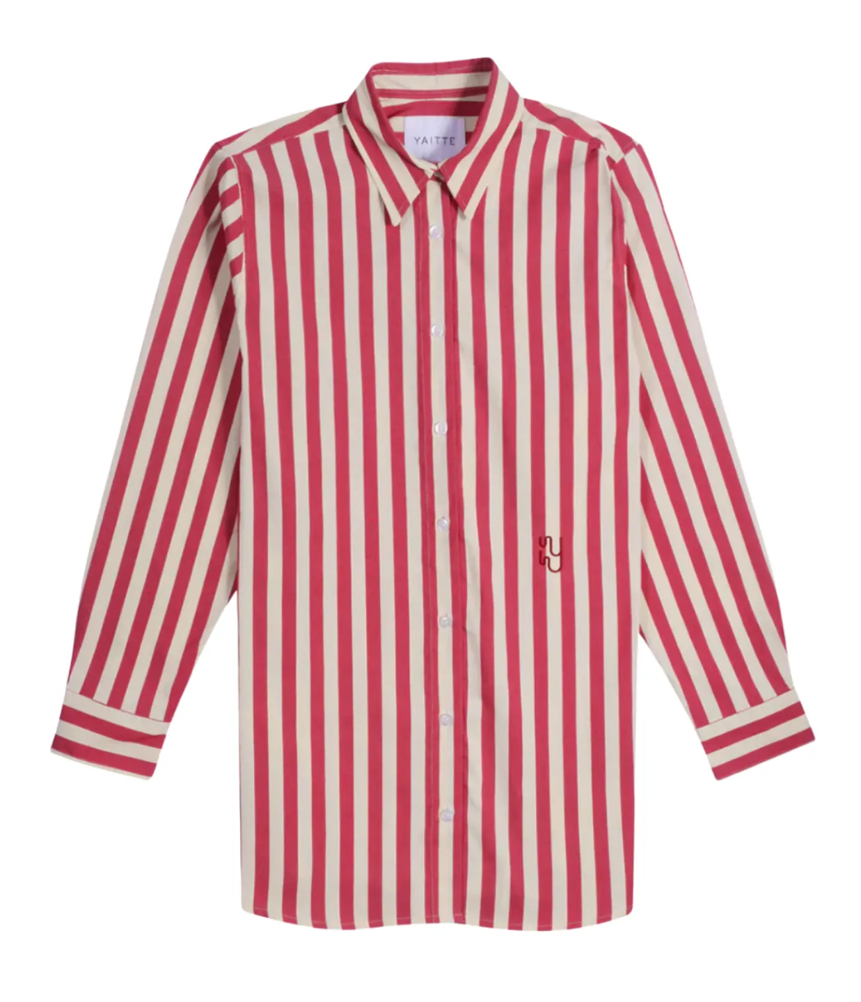 Yaitte Buoy Striped Shirt in Red and Off White Cheap