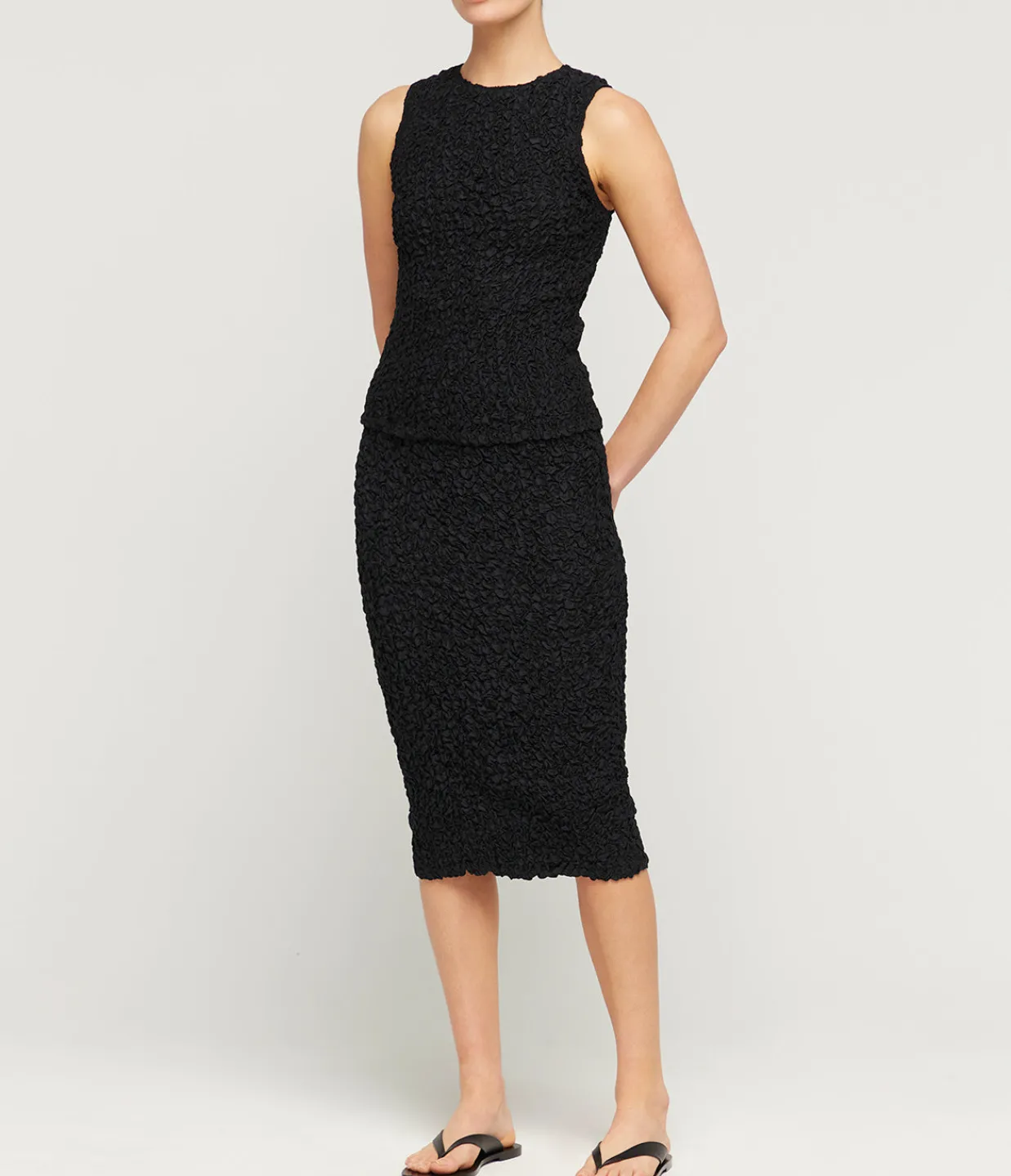 Lee Mathews Callas Midi Skirt in Black Hot
