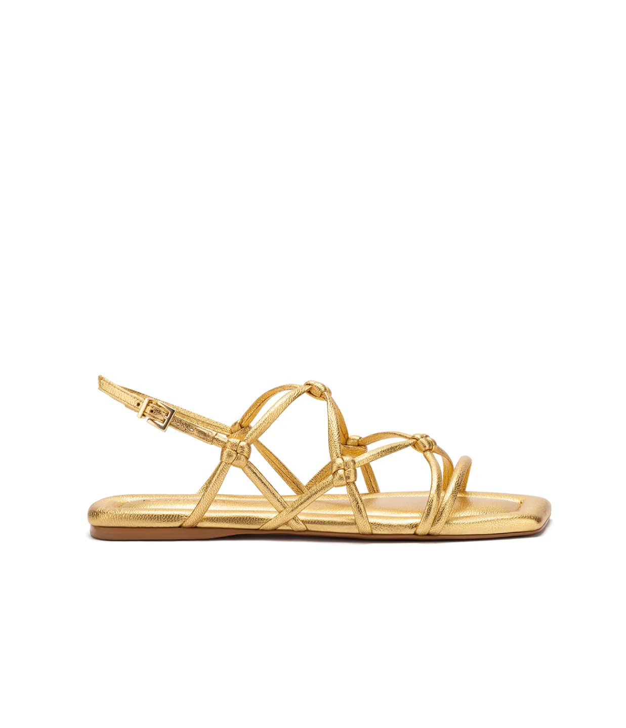 Mercedes Castillo Camille Flat in Gold Fashion