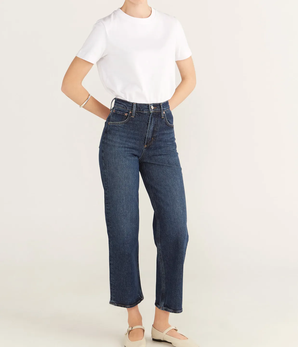 Samsoe Samsoe Camino T-shirt in White Flash Sale
