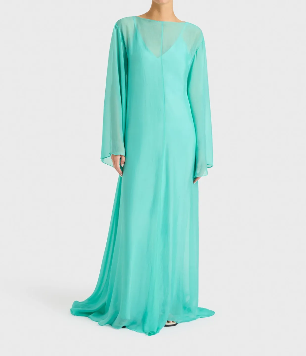 Bondi Born Capri Gown and Slip in Aqua Best Sale