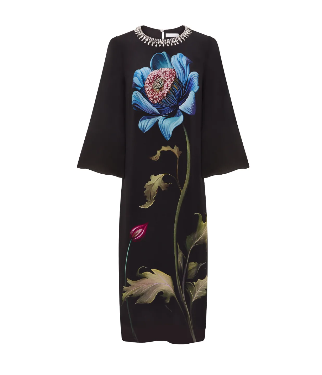 Borgo De Nor Capucine Crepe Dress in Painterly Flower Shop