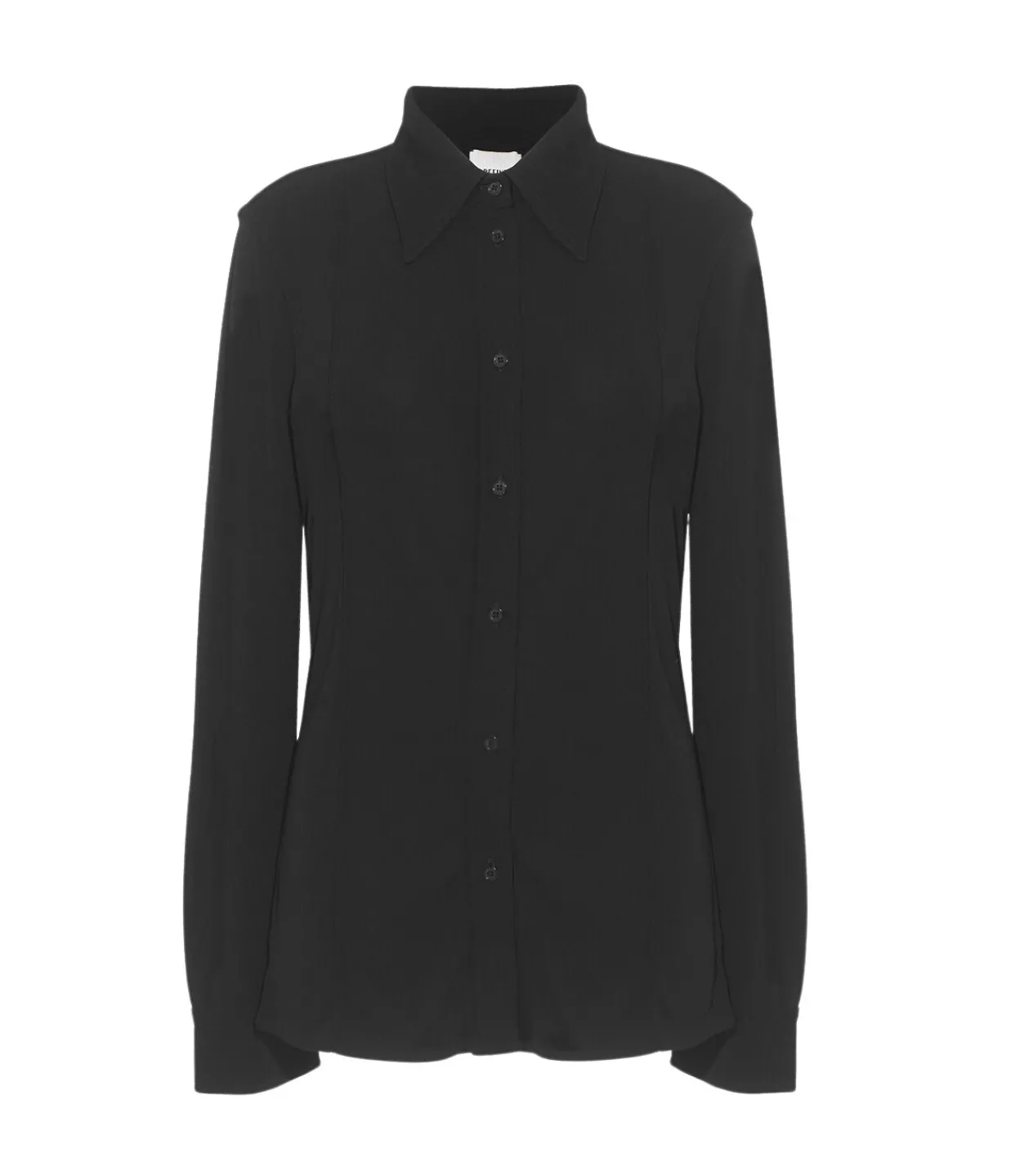 Refine Carol Long Sleeve Jersey Shirt in Black New