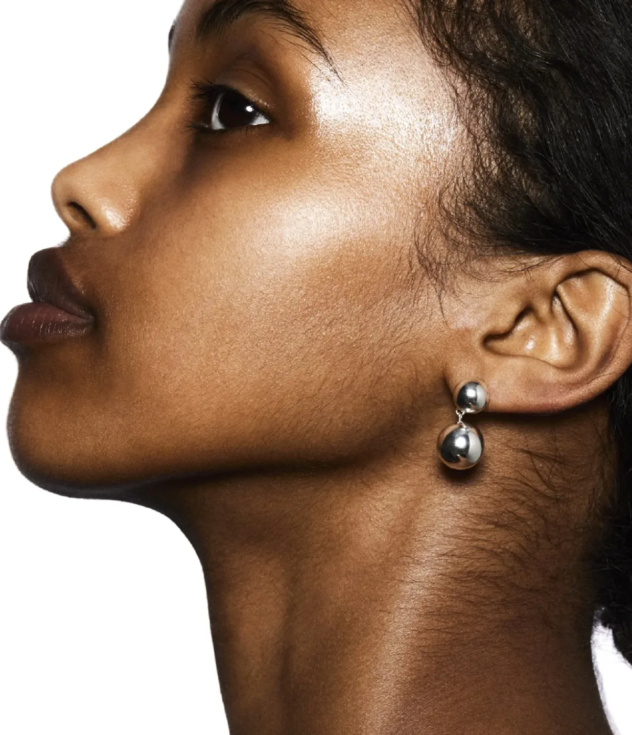 Lie Studio Caroline Droplet Earring in Silver Flash Sale