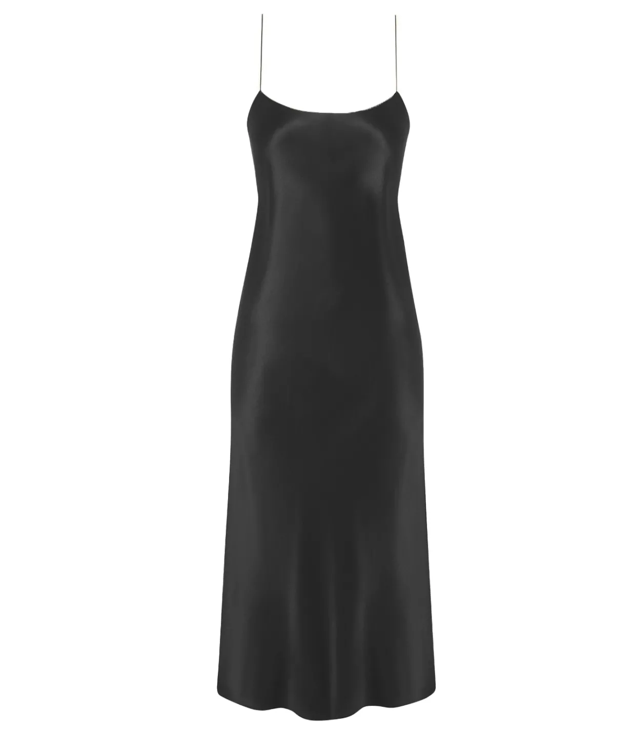 Refine Carolyn Silk Slip Midi Dress in Black Cheap