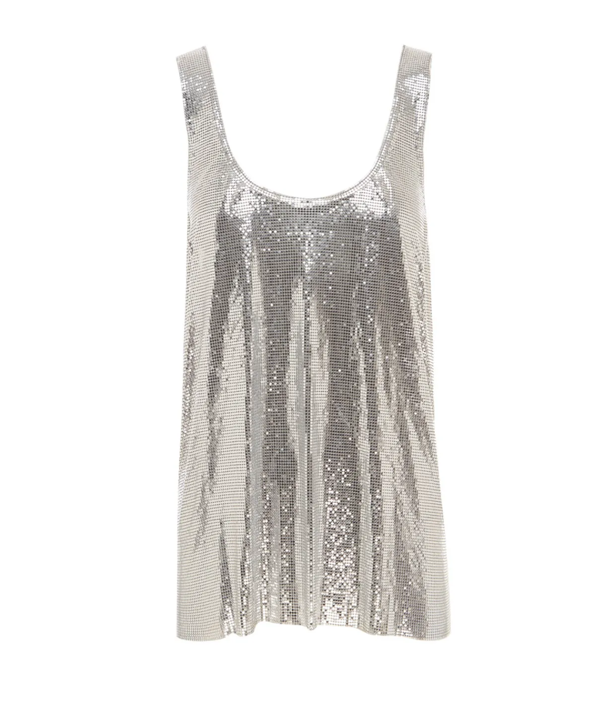 Michael Lo Sordo Chainmail Tank in Silver Fashion