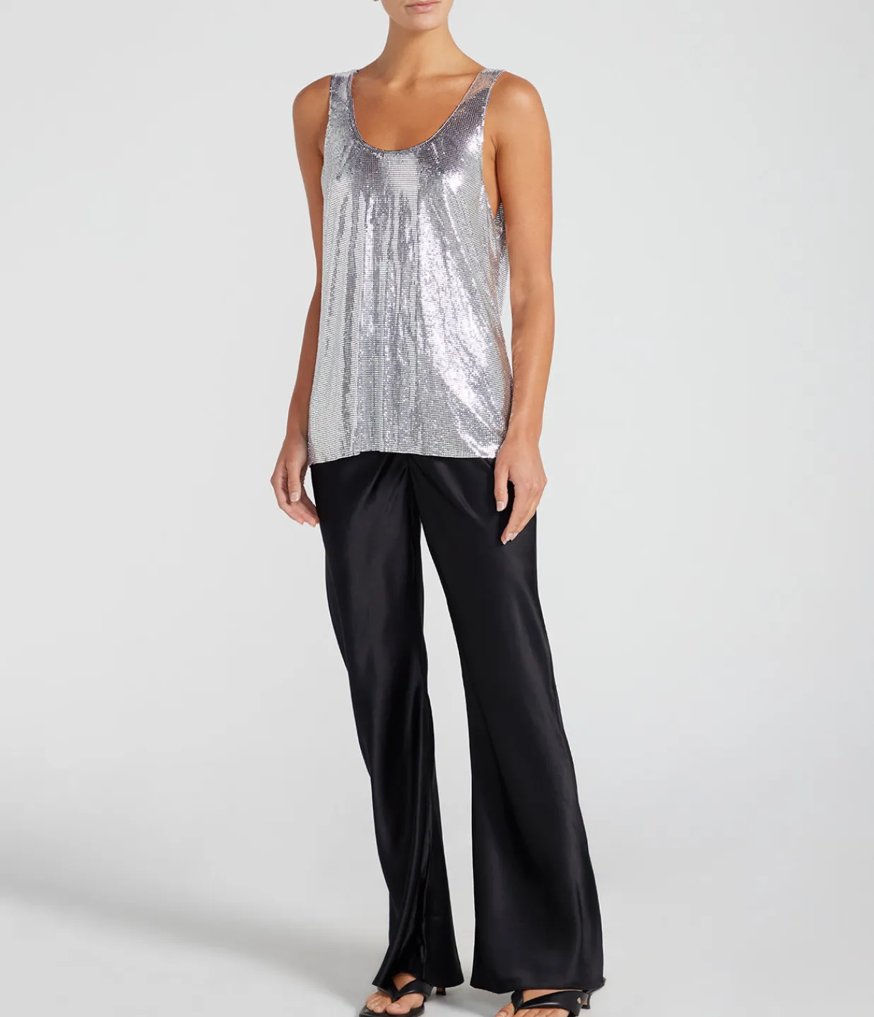 Michael Lo Sordo Chainmail Tank in Silver Fashion