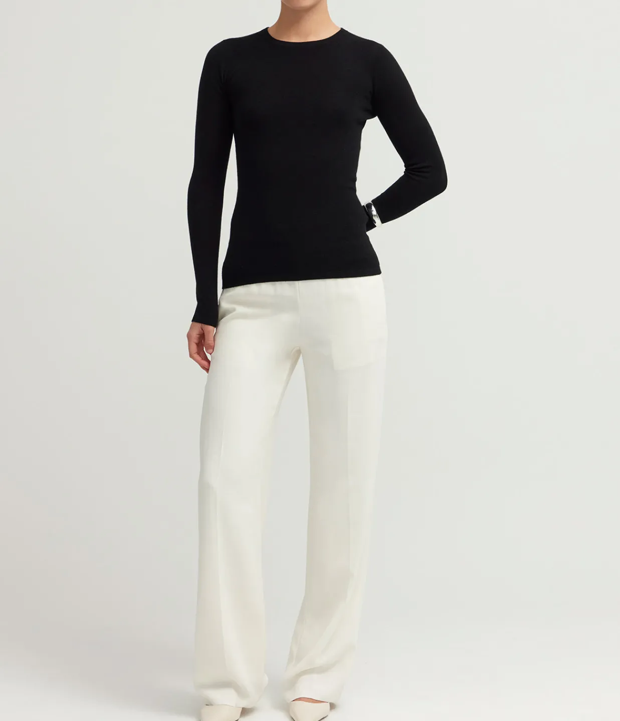 A.Emery Charlie Knit Top in Black Cheap