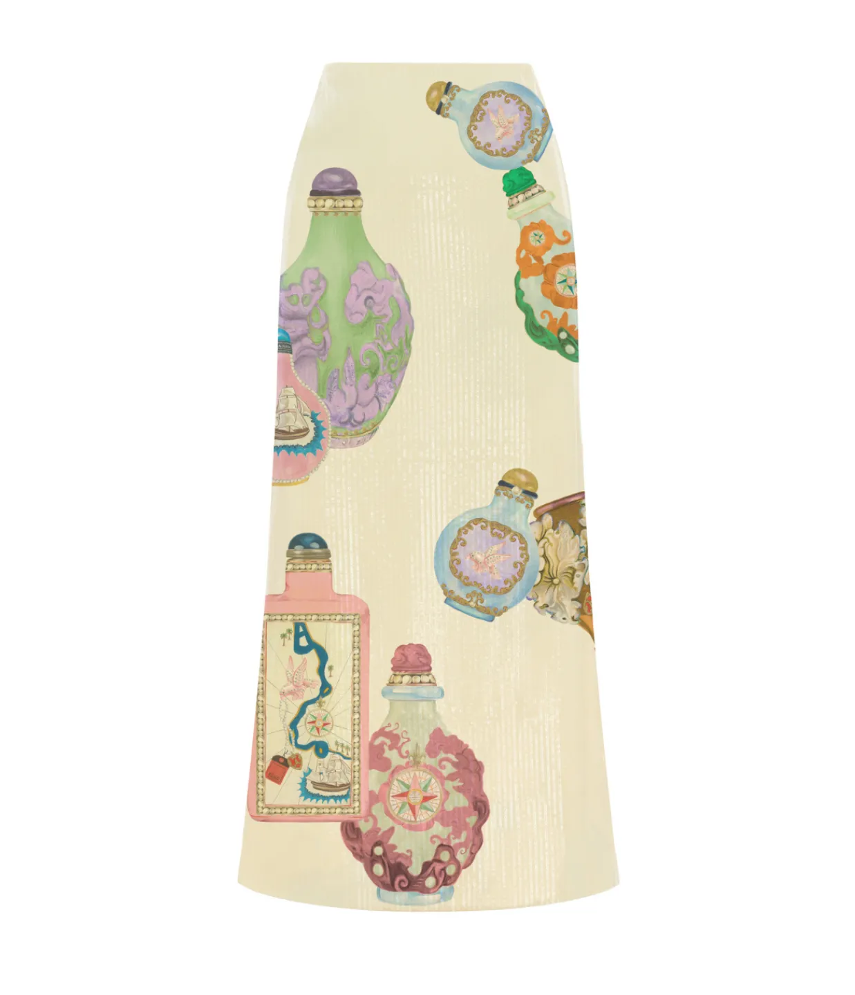 Alemais Chesca Sequin Skirt in Cream Hot