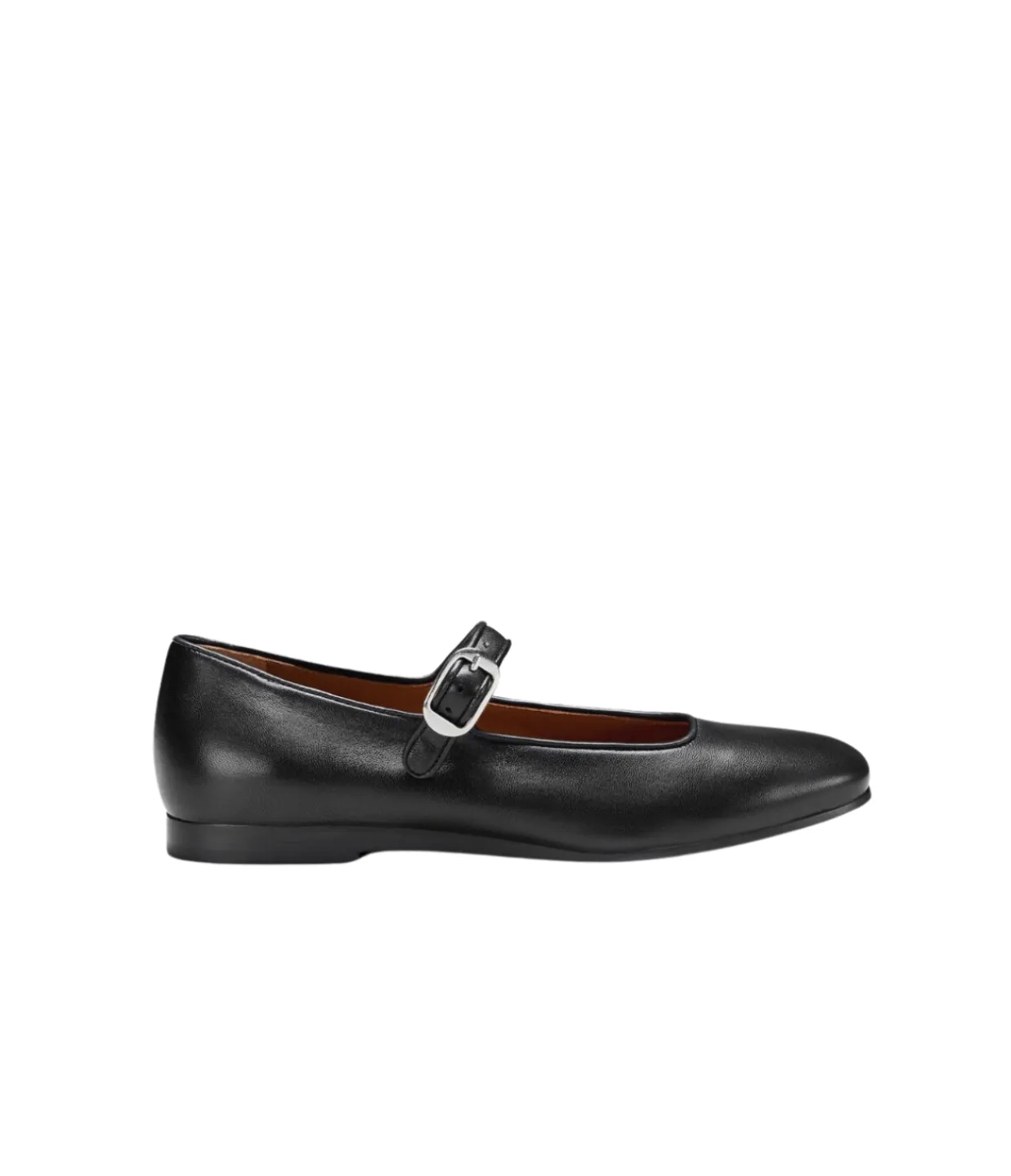 Le Monde Beryl Classic Mary Jane in Black Leather Sale
