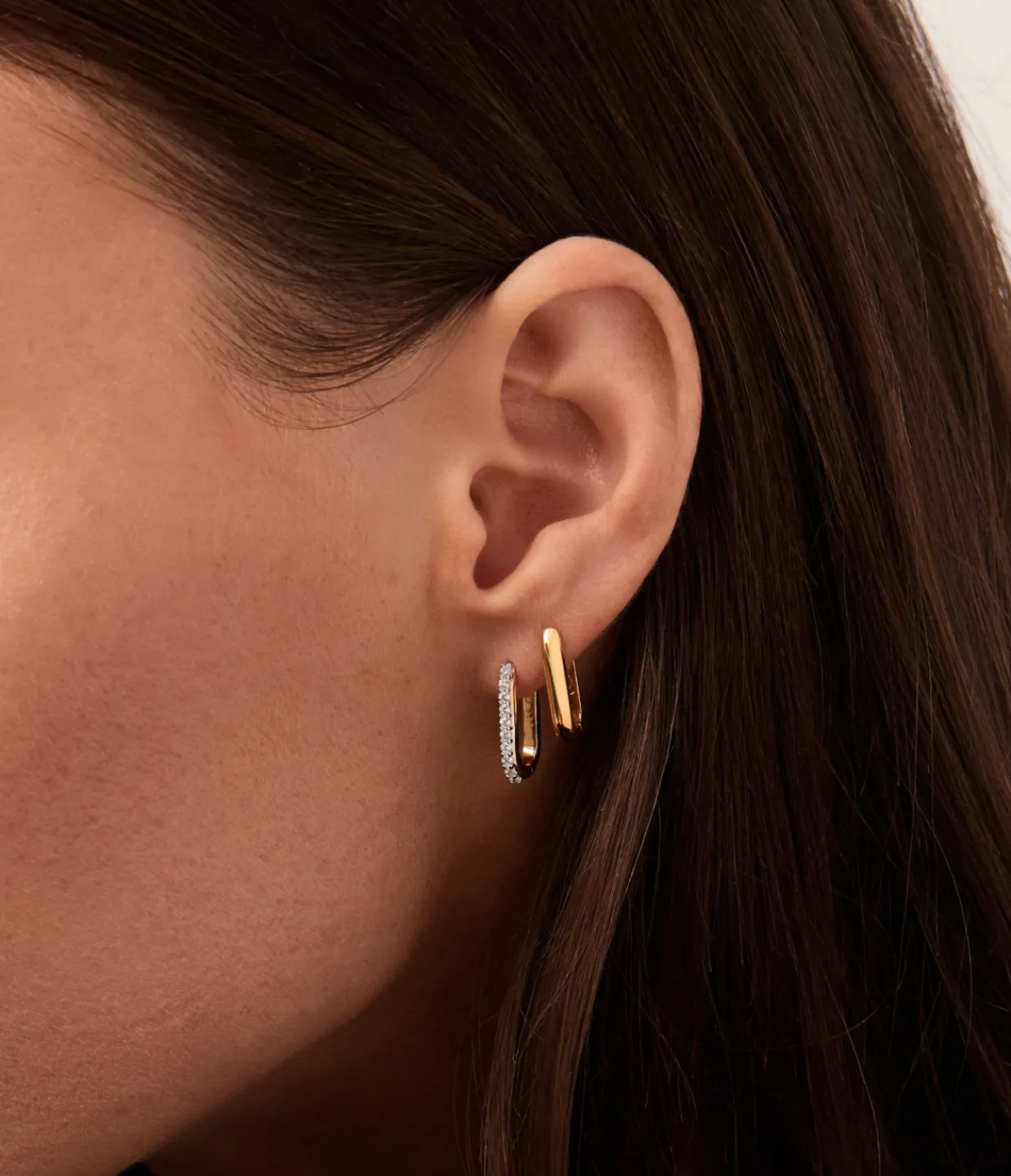 Missoma Classic Ovate Hoop Earrings in Gold Fashion